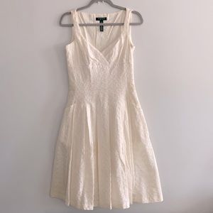 NWOT Ralph Lauren White Crochet Dress, Small